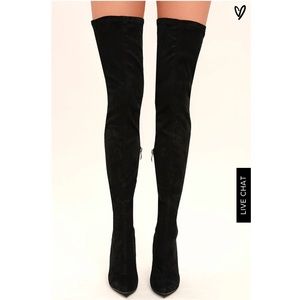 Lulu’s Callisto Vegan Suede OTK/Thigh High Boots